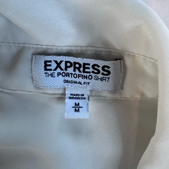 Express Portofino Sleeveless Blouse Black Piping White Button Front Top M - Picture 9 of 10